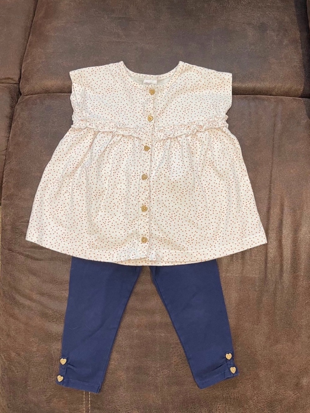 Starting Out 24 Month Button-Up Top & Navy Pants